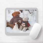 Winter Teddy Brothers met pup Muismat (Met muis)