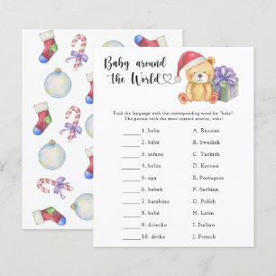 Winter teddybeer - Baby rond de wereld spel