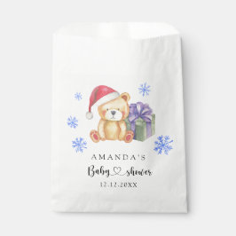 Winter teddybeer Baby shower Bedankzakje
