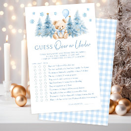 Winter Teddybeer Baby Shower Over of Onder Spel