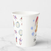 Winter teddybeer Baby shower Papieren Bekers (Rechts)