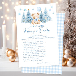 Winter Teddybeer Ballon Baby Mama of Papa Spel