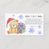 Winter teddybeer - boeken voor baby ticket informatiekaartje (Voorkant)