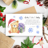 Winter teddybeer - boeken voor baby ticket informatiekaartje