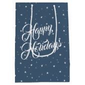 Winter Teddybeer en sneeuwman Medium Cadeauzakje (Achterkant)