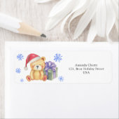 Winter teddybeer  etiket (Insitu)