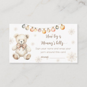 Winter teddybeer hoe groot is mama's buik informatiekaartje