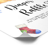 Winter teddybeer - luier loterij poster (Hoek)