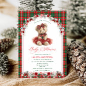 Winter Teddybeer  Luxe Baby shower Kaart