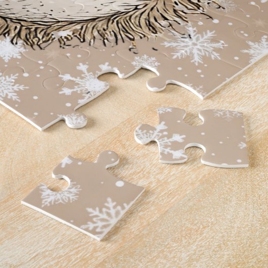 Winter Teddybeer Puzzel (Zijkant)