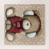 Winter Teddybeer Puzzel (Horizontaal)