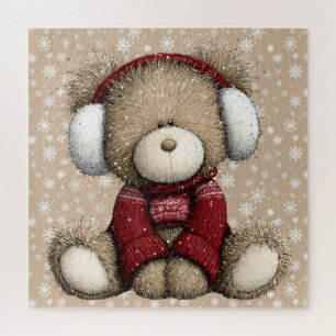Winter Teddybeer Puzzel