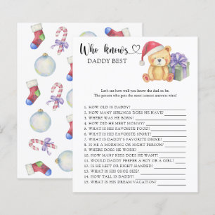 Winter teddybeer - Wie weet papa beste spel