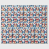 Winter Teddyberen Cadeaupapier (Vlak)