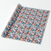 Winter Teddyberen Cadeaupapier (Uitgerold)