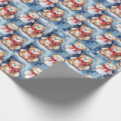 Winter Teddyberen Cadeaupapier (Hoek)