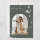 Winter Telluride Colorado Mountain met kerstKaart Kaart (Achterkant)