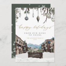 Winter Telluride Colorado Mountain met kerstKaart