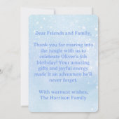 Winter Thank You Card, Minimalist Snowflake Thank  Bedankkaart (Achterkant)