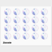 Winter Thank You Snowflakes Girl Snow Birthday Ronde Sticker (Vel)
