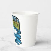 Winter Thaw River with Ice Floes Papieren Bekers (Links)