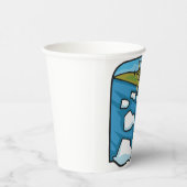 Winter Thaw River with Ice Floes Papieren Bekers (Rechts)