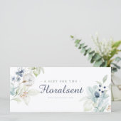 Winter Thema Bloemen Cadeaubewijs (Staand voorkant)