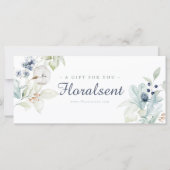 Winter Thema Bloemen Cadeaubewijs (Voorkant)