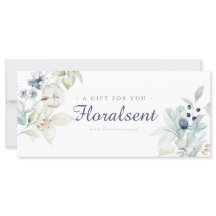 Winter Thema Bloemen Cadeaubewijs
