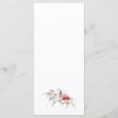 Winter thema bloemenillustratie plat menu (Achterkant)