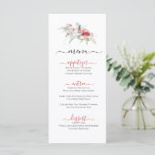 Winter thema bloemenillustratie plat menu (Staand voorkant)