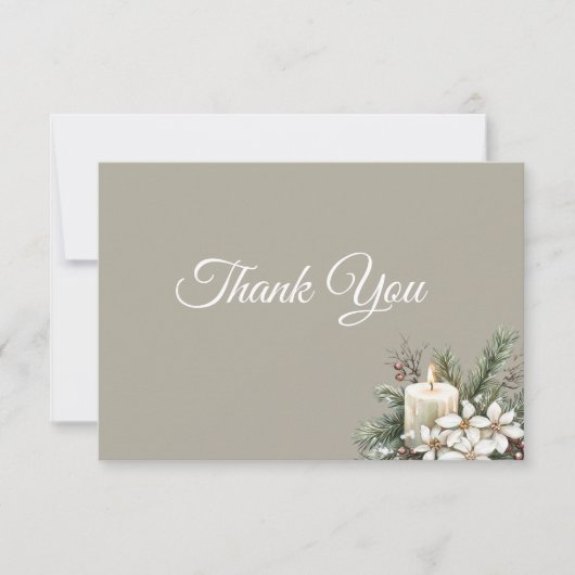 Winter thema Dank je wel kaart (Voorkant)