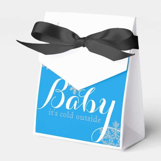 Winter thema douche gunst bedankdoosjes (Voorkant Zijde)