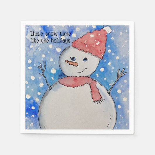 Winter thema Papieren servetten, Standaard Cocktai Servet (Voorkant)