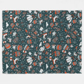 Winter thema patroon Fleece Deken (Voorkant (Horizontaal))