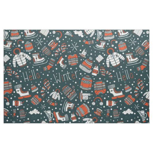 Winter thema patroon stof (Fat Quarter)