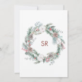 Winter thema schattig beer speelgoed koffie waterv kaart (Achterkant)