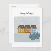 Winter-themakaart Feestdagenkaart (Voorkant / Achterkant)