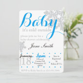 Winter Theme Baby shower Uitnodigen Kaart (Staand voorkant)