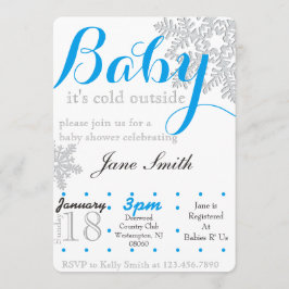 Winter Theme Baby shower Uitnodigen Kaart