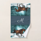 Winter Theme Galloping Arabian Horse Bad Handdoek (Handdoek)