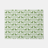 Winter Theme Reindeer Pattern Holiday Kerstmis Deurmat (Voorkant)