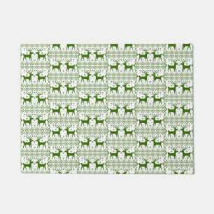Winter Theme Reindeer Pattern Holiday Kerstmis Deurmat