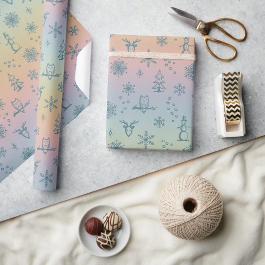 Winter Things Inpakpapier - Regenboog + Pauw (Crafts)