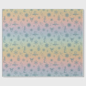 Winter Things Inpakpapier - Regenboog + Pauw (Vlak)