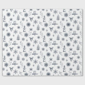 Winter Things Wrapping Paper - Sneeuw + Dusk Cadeaupapier (Vlak)