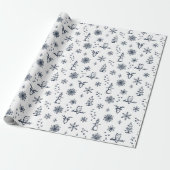 Winter Things Wrapping Paper - Sneeuw + Dusk Cadeaupapier (Uitgerold)