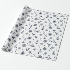 Winter Things Wrapping Paper - Sneeuw + Dusk Cadeaupapier