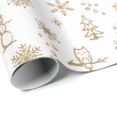 Winter Things Wrapping Paper - Sneeuw + Fawn Cadeaupapier (Rol Hoek)
