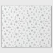 Winter Things Wrapping Paper - Sneeuw + Mist Cadeaupapier (Vlak)